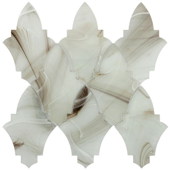 CLOUD 9 AMBER STRATUS glass Mosaic Tile.