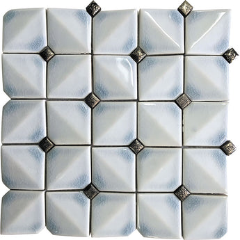 CERAMIQUE BLUE PILLOW ceramic Mosaic Tile.