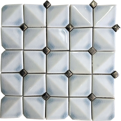 CERAMIQUE BLUE PILLOW ceramic Mosaic Tile.