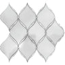 WATERJET COASTAL BREEZE Paper White marble, shell Mosaic Tile.