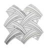 WATERJET COASTAL SURGE Calacatta Gold/Thassos/Shell Mosaic Tile.