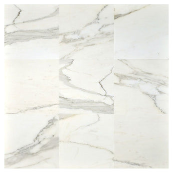 18X18 Polished Calacatta Gold Marble Tile - MosaicBros.com