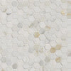1X1 Polished Calacatta Gold Marble Hexagon Mosaic Tile - MosaicBros.com