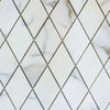 1X2 Honed Calacatta Gold Marble Diamond Mosaic Tile - MosaicBros.com