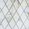 1X2 Polished Calacatta Gold Marble Diamond Mosaic Tile - MosaicBros.com