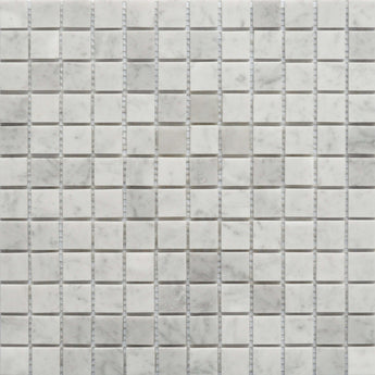 ROCKART CARRARA MARBLE 1X1 SQUARE 12X12 MOSAIC.