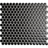 Black Star Matte Penny Round Mosaic Tiles - MosaicBros.com