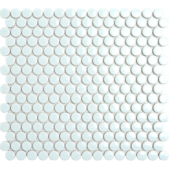 Daylight Green Penny Round Mosaic Tiles - MosaicBros.com