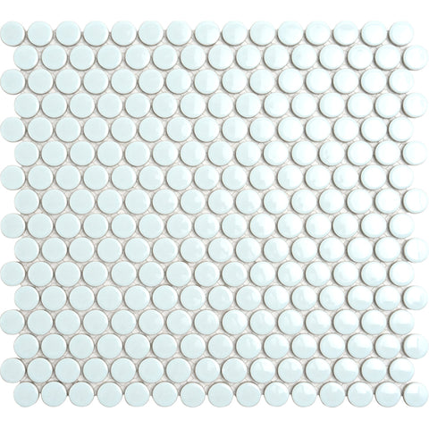 Daylight Green Penny Round Mosaic Tiles - MosaicBros.com