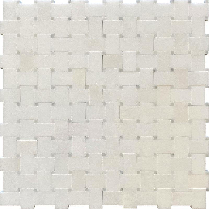 DC METRO DOWNTOWN Eastern White/ Bianco Carrara Mosaic Tile.