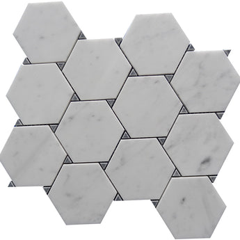 DC METRO ECKINGTON Bianco Carrara/Bardiglio Mosaic Tile.