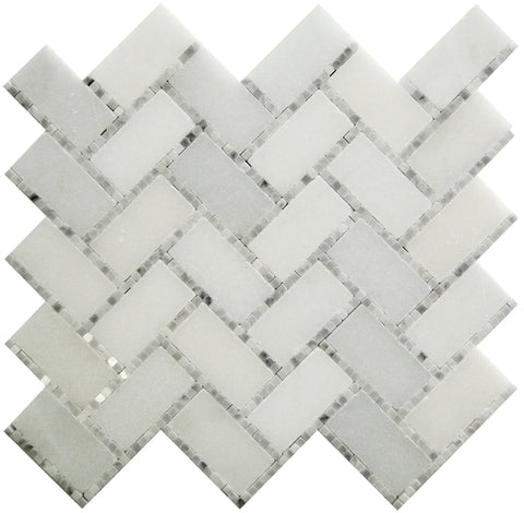 DC METRO GEORGETOWN Thassos White/ Bianco Carrara Mosaic Tile.