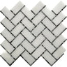 DC METRO GEORGETOWN GRAY Thassos White/ Bardiglio Nuvolato Mosaic Tile.