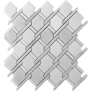 DC METRO BURLEITH Eastern White / Bianco Carrara Mosaic Tile.