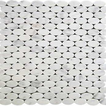 DC METRO OVAL OFFICE Bianco Carrara Mosaic Tile.