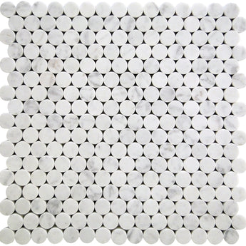 DC METRO LOGAN CIRCLE Bianco Carrara Mosaic Tile.