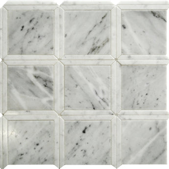 DC METRO MT. VERNON SQUARE Bianco Carrara/ Eastern White Mosaic Tile.