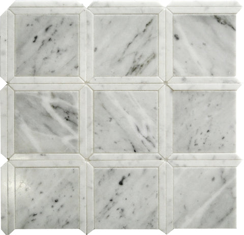 DC METRO MT. VERNON SQUARE Bianco Carrara/ Eastern White Mosaic Tile.