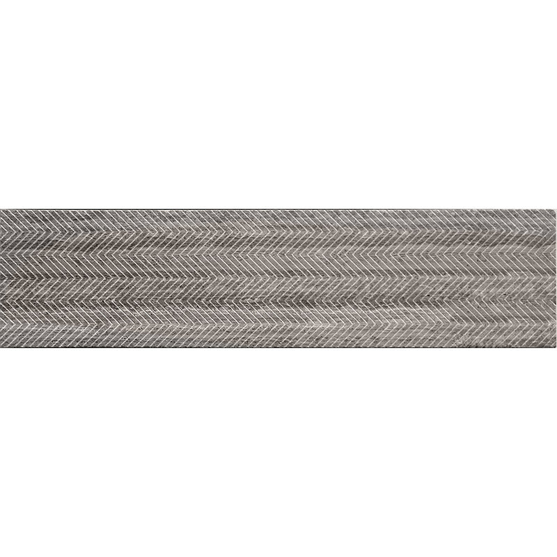 ARTISTIC ETCHED CHEVRON WOODEN GRAY Wooden Gray Mosaic Tile.