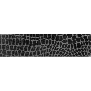 ARTISTIC ETCHED ALLIGATOR BLACK Eastern Black Mosaic Tile.