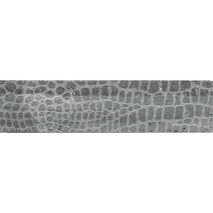 ARTISTIC ETCHED ALLIGATOR SILVER GRAY Limestone Mosaic Tile.