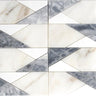 EMILIA Modena Calacatta Bluette, CALACATTA Thassos White Mosaic Tile.