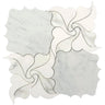 WATERJET FIORE 12 Thassos/ Bianco Carrara/ Calacatta Mosaic Tile.