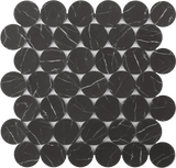ROCKART NERO MARQUINA DOTS 12X12 MOSAIC.