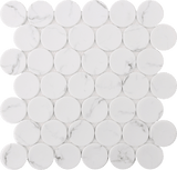 ROCKART WHITE STATUARY DOTS 12X12 MOSAIC.
