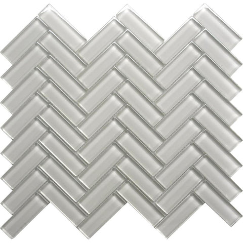 COLOR PALETTE SUGAR COOKIE 1X3 HERRINGBONE GLOSS glass Mosaic Tile.