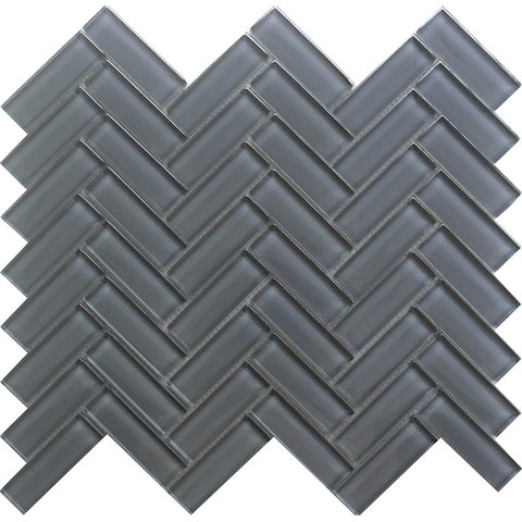 COLOR PALETTE COBBLESTONE 1X3 HERRINGBONE GLOSS glass Mosaic Tile.