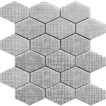ARTISTIC HEX 3 stone Mosaic Tile.