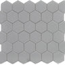 2x2 Gray Hexagon Porcelain Mosaic Tile.