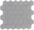 2x2 Gray Hexagon Porcelain Mosaic Tile.