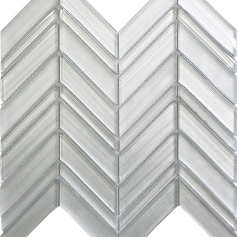 ICELAND NORDIC CHEVRON Glass Mosaic Tile.