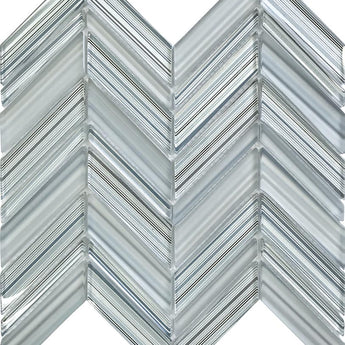 ICELAND ALDA CHEVRON Glass Mosaic Tile.