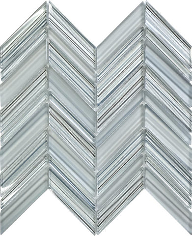 ICELAND ALDA CHEVRON Glass Mosaic Tile.