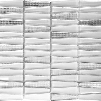 ICELAND GEYSER TRAPEZIUM Glass Mosaic Tile.