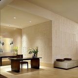 6"x24" White Pearl (Lymra) Combed Brushed Ledger Panel ( HONED ).
