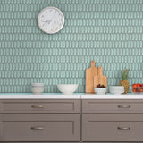 Jade Green Ivy Picket Porcelain Mosaic Tile - MosaicBros.com