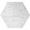 MARBELLA CARRARA 10X10 HEX HONED Bianco Carrara Mosaic Tile.