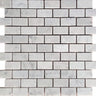 MARBELLA Carrara 1x2" honed Bianco Carrara Mosaic Tile.