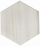 Roca Legend Arena 8x9 hexagon floor tile with a modern geometric design in neutral tones, suitable for contemporary interiors.