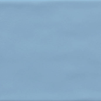 Roca Maiolica Matte Blue Steel 4x10 wall tile showing a matte blue steel finish with square shape and textured surface.