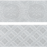 Roca Maiolica Tender Gray 4x10 wall tile with decorative pattern, featuring soft gray tones for interior wall design.