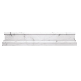 MOLDINGS CARRARA METRO RAIL Bianco Carrara Mosaic Tile.