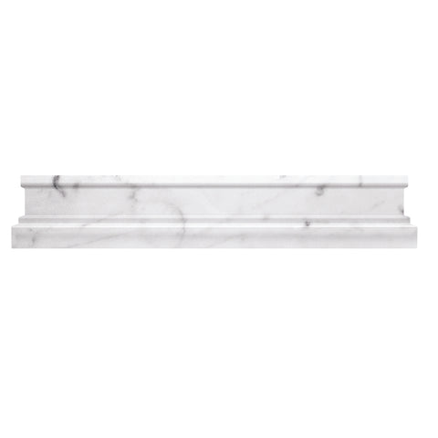 MOLDINGS CARRARA METRO RAIL Bianco Carrara Mosaic Tile.