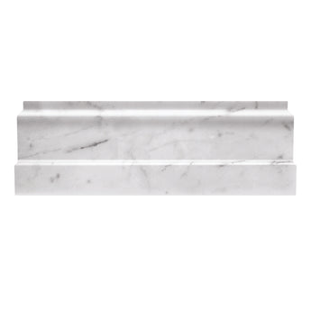 MOLDINGS CARRARA METRO BASE Bianco Carrara Mosaic Tile.