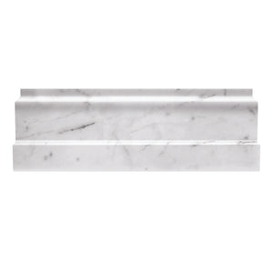 MOLDINGS CARRARA METRO BASE Bianco Carrara Mosaic Tile.