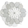 WATERJET MERLETTO BIANCO Thassos, Calacatta, Carrara Mosaic Tile.